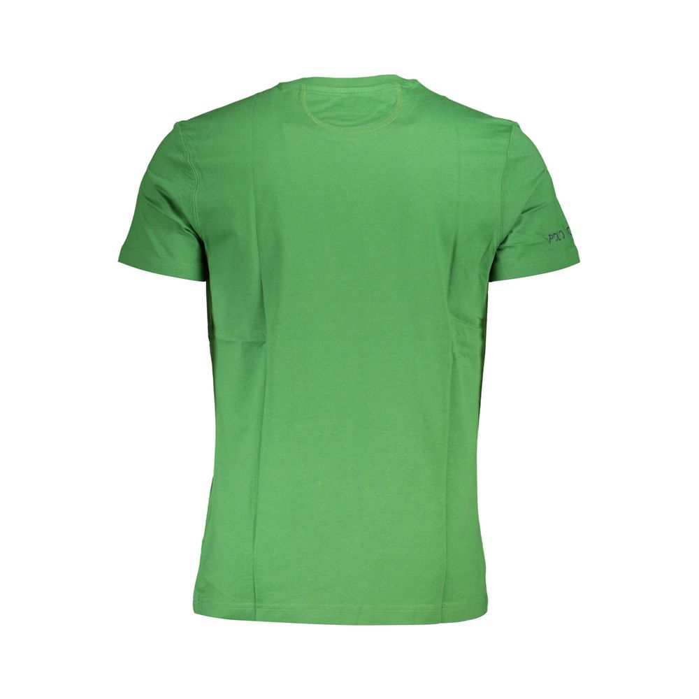 La Martina Men's Regular Fit Crew Neck Cotton T-Shirt - Green Signature Print Print