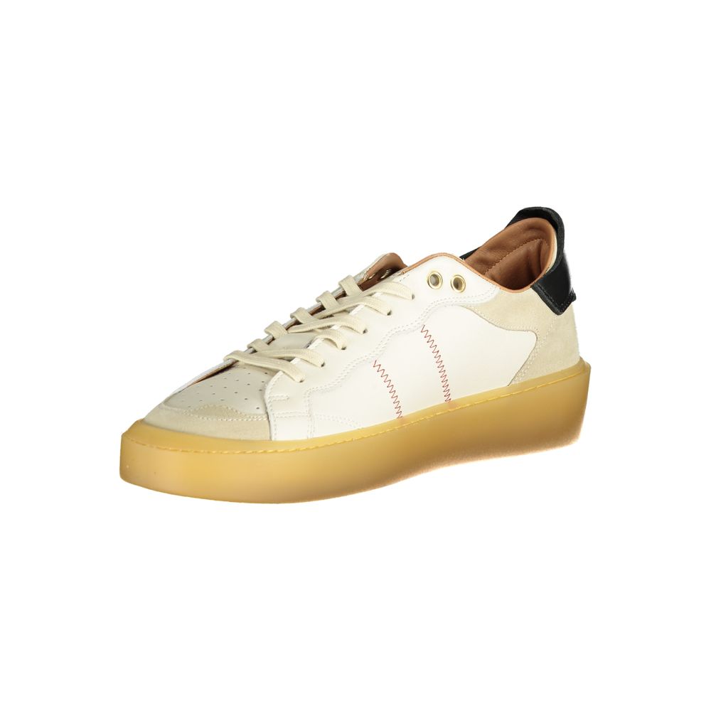Sneakers by Blauer for men in polyester polyethylene leather white & signature features an opulent silhouette from the Men's Casual Polyester Polyethylene Leather Sneakers collection, showcasing a signature casual style with an opulent finish.