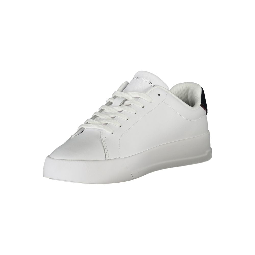 Athletic Sneakers Tommy Hilfiger men polyester polyurethane leather blue & white featuring a avant-garde Men's Athletic Polyester Polyurethane Leather Sneakers design with a avant-garde athletic style for a refined finish.