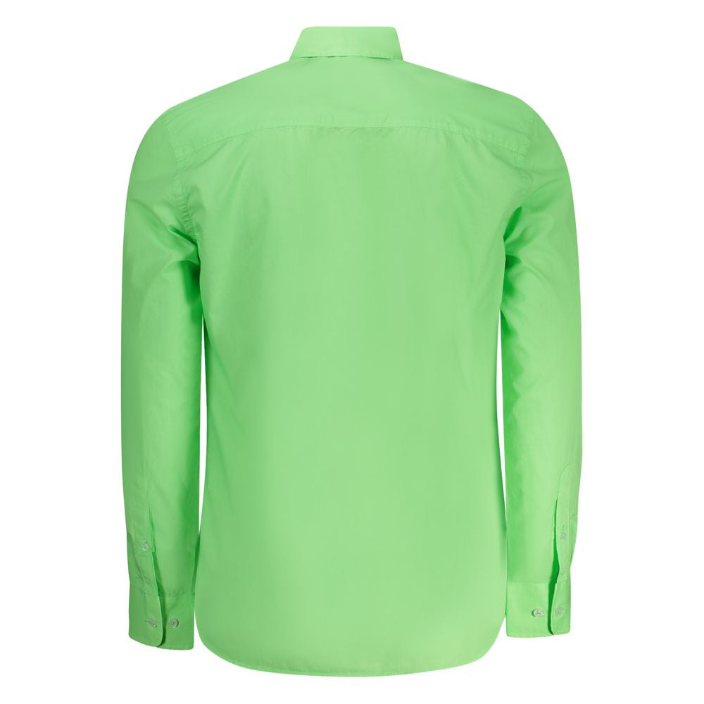 Shirt by North Sails for men in cotton green showcases a sleek silhouette, elegantly detailed with a sleek and for a sleek finish.