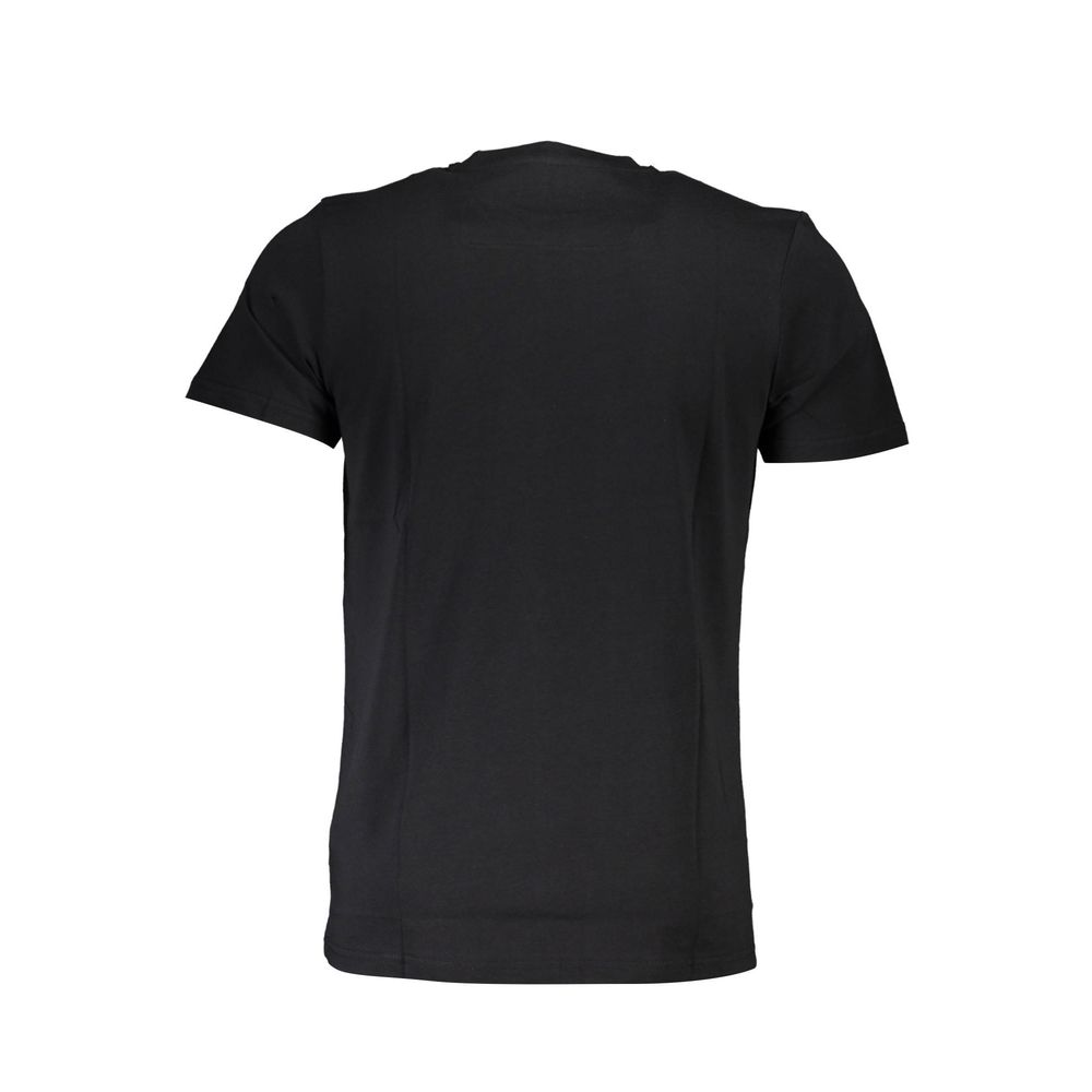 T-Shirt by Cavalli Class for men in cotton black & print features an edgy silhouette, meticulously detailed with a sophisticated and for a truly edgy finish.