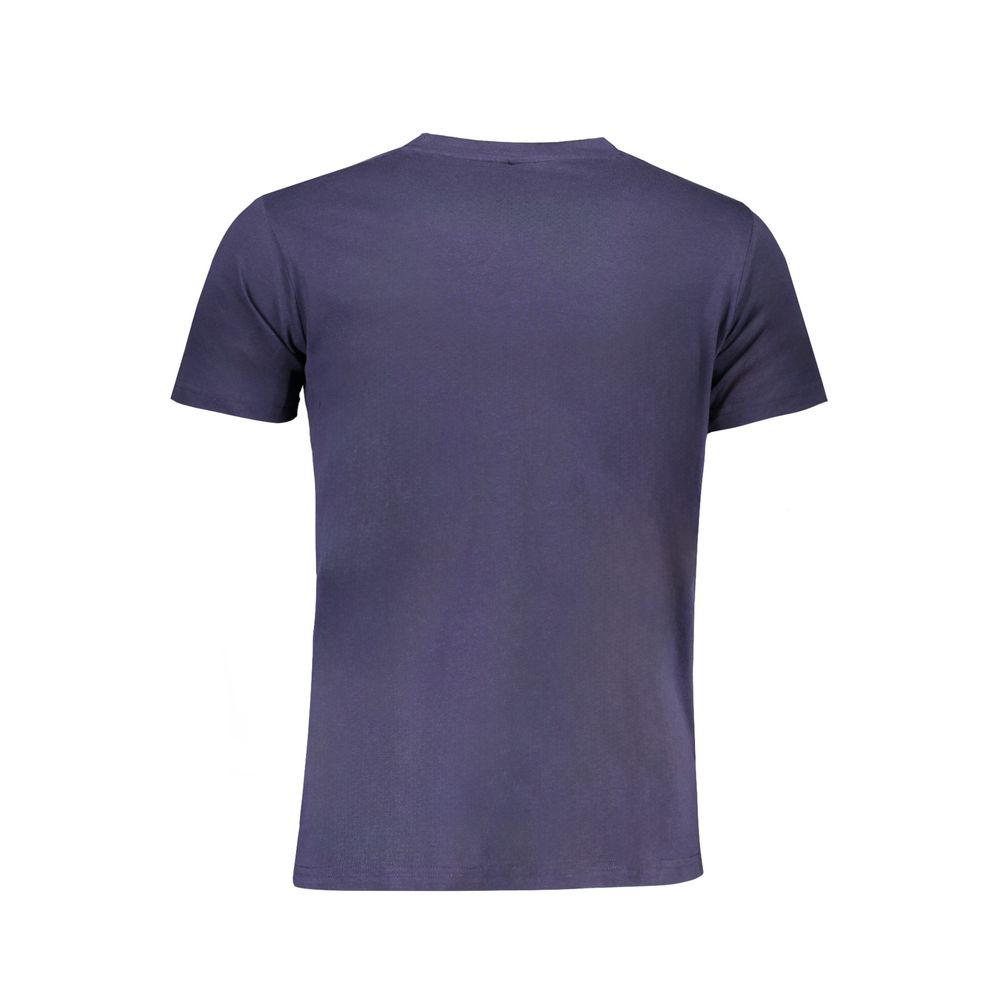 T-Shirt by Norway 1963 for men in cotton blue & print showcases a unassuming silhouette, artfully detailed with a refined crew neckline and unassuming for a sophisticated, contemporary look.