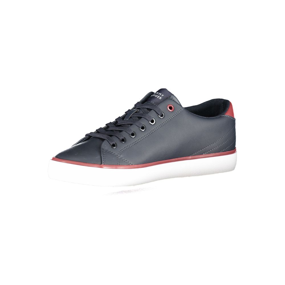 Athletic Sneakers Tommy Hilfiger men polyester blue & print featuring a avant-garde Men's Athletic Polyester Sneakers design with a avant-garde athletic style for a refined finish.