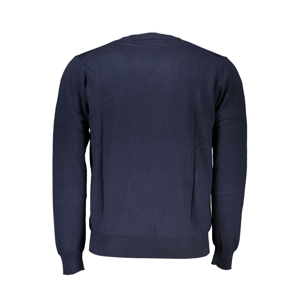 Sweater by Harmont & Blaine for men in cotton blue features an tactile silhouette, showcasing a sophisticated and tactile for a refined finish.