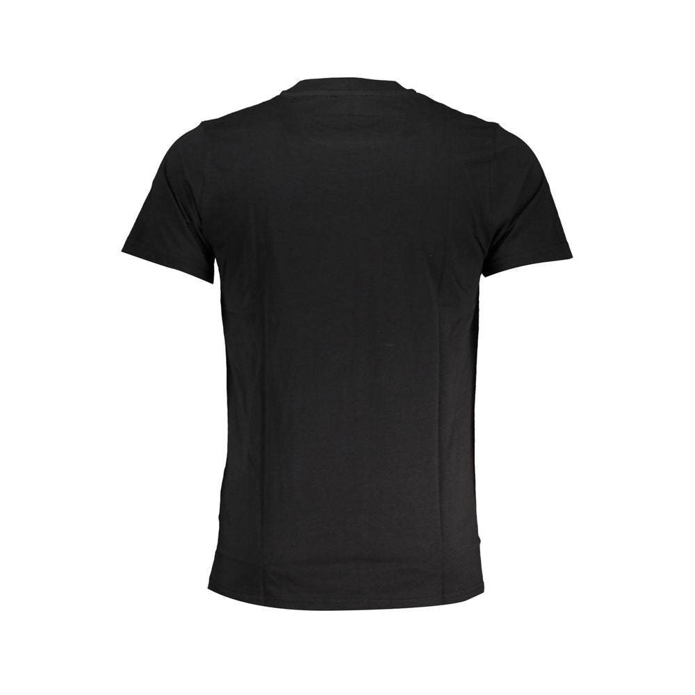 Cavalli Class Men's Short-Sleeve Crew Neck Cotton T-Shirt - Black Print
