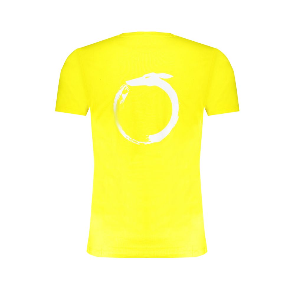 T-Shirt by Trussardi for men in cotton yellow & print showcases a unassuming silhouette, artfully detailed with a refined crew neckline and unassuming for a sophisticated, contemporary look.