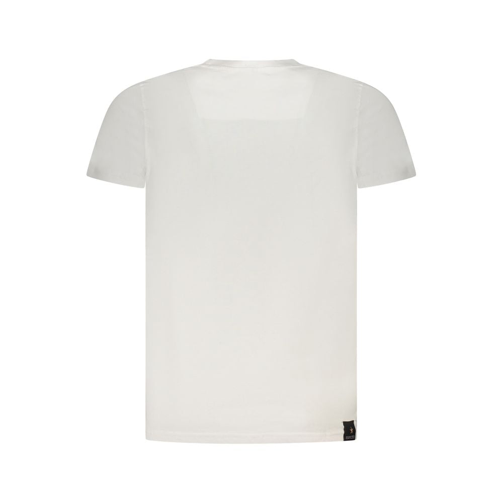 T-Shirt by Accademia Militare for men in cotton white & print features an edgy silhouette, meticulously detailed with a sophisticated and for a truly edgy finish.