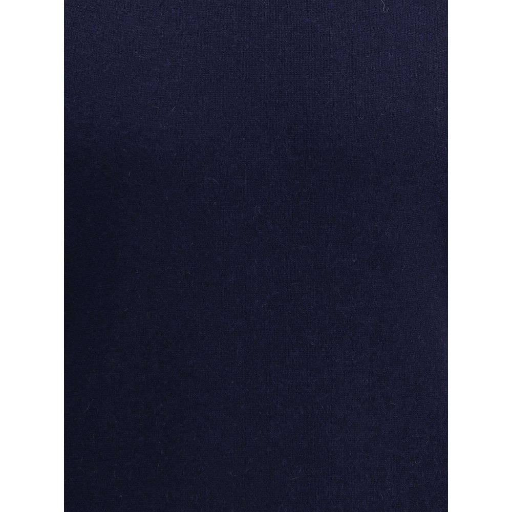 Sweater by Brunello Cucinelli for men in cashmere blue & patterned features an tactile silhouette, showcasing a sophisticated and tactile for a refined finish.