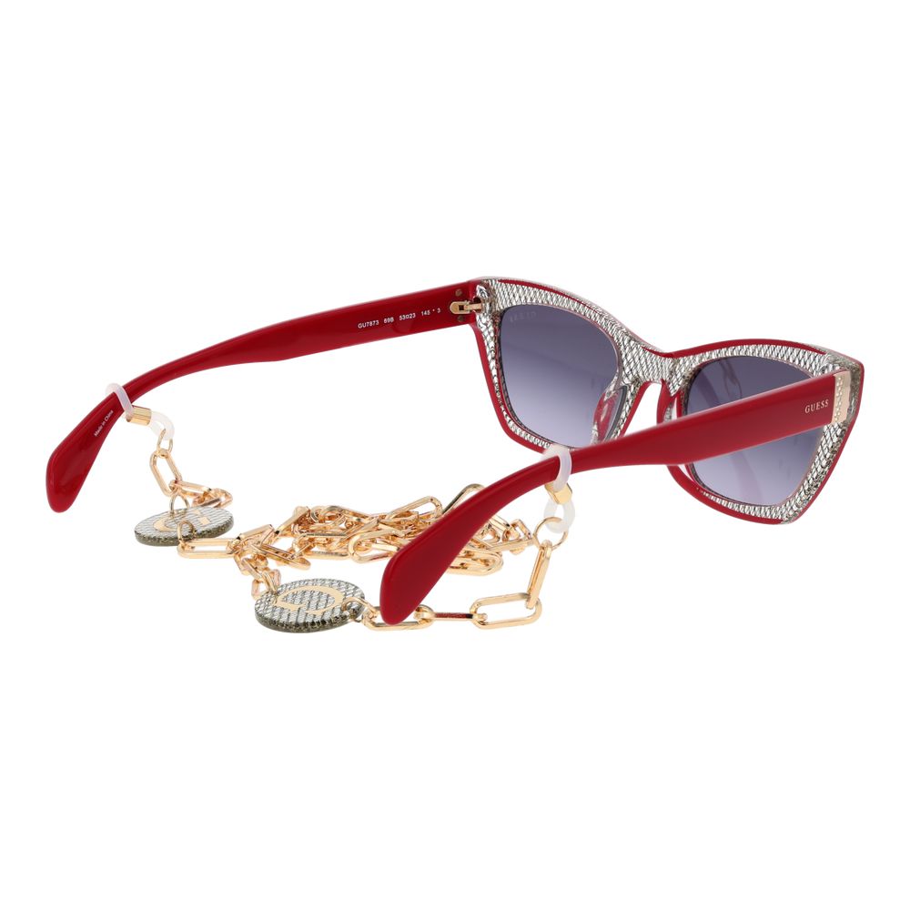 Guess Cat-Eye Gradient Dark-Tint Plastic Sunglasses - Red