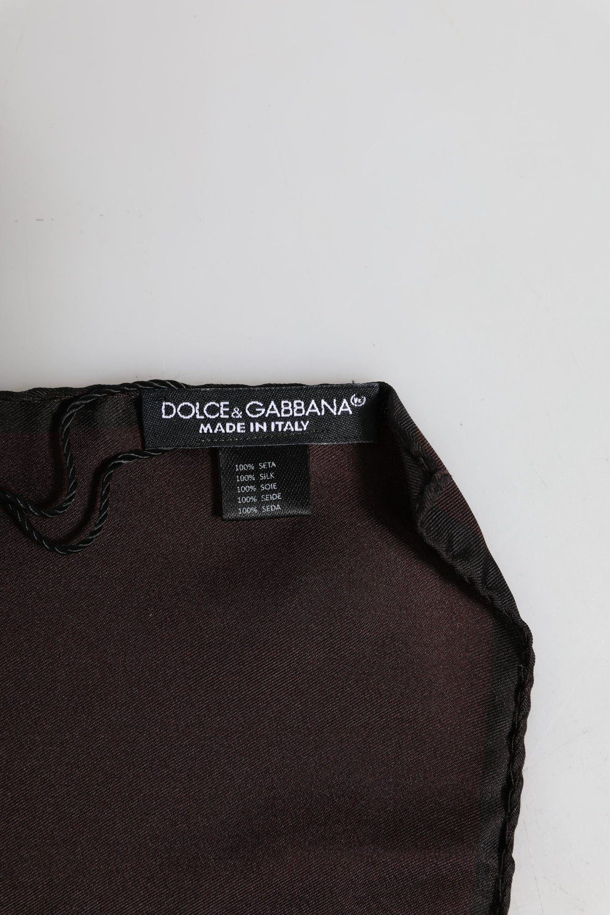 Dolce & Gabbana Silk Foulard Square Scarf - Brown