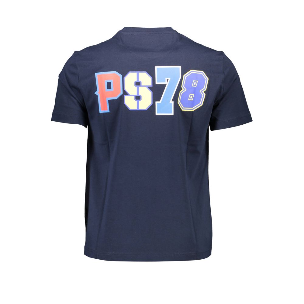 T-Shirt by Plein Sport for men in cotton blue, signature & print showcases a unassuming silhouette, artfully detailed with a refined and unassuming for a sophisticated, contemporary look.