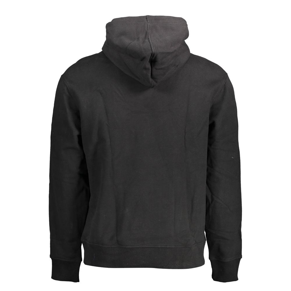 Hooded Sweatshirt Sweater by Calvin Klein for men in cotton black features an tactile silhouette, showcasing a sophisticated and tactile for a refined finish.