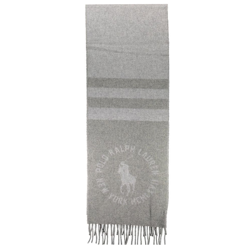 Scarf by Ralph Lauren for men in nylon gray showcases a ethereal silhouette, artfully capturing the essence of the ethereal Nylon Scarf design for a sophisticated look.
