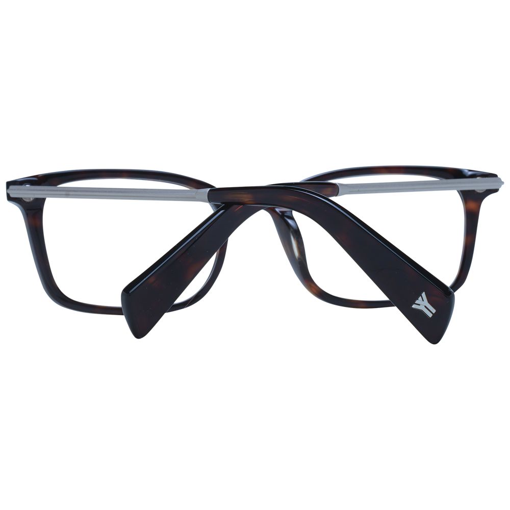 Eyeglasses Frames by Yohji Yamamoto for unisex in acetate and brown showcases an refined full-frame frame design featuring a sophisticated brown coloured frame for an refined and refined aesthetic.