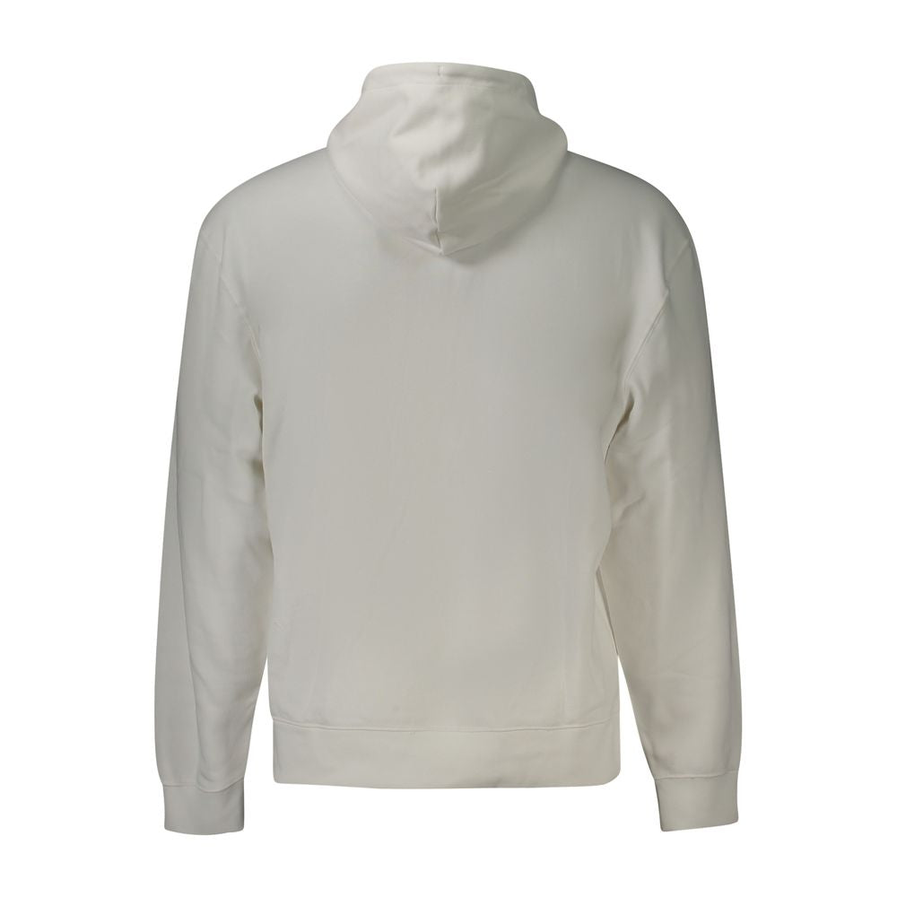 Hooded Sweatshirt Hoodie by Calvin Klein for men in cotton polyester white features a slouchy chic silhouette, detailed with a slouchy chic and a signature for an elevated aesthetic.