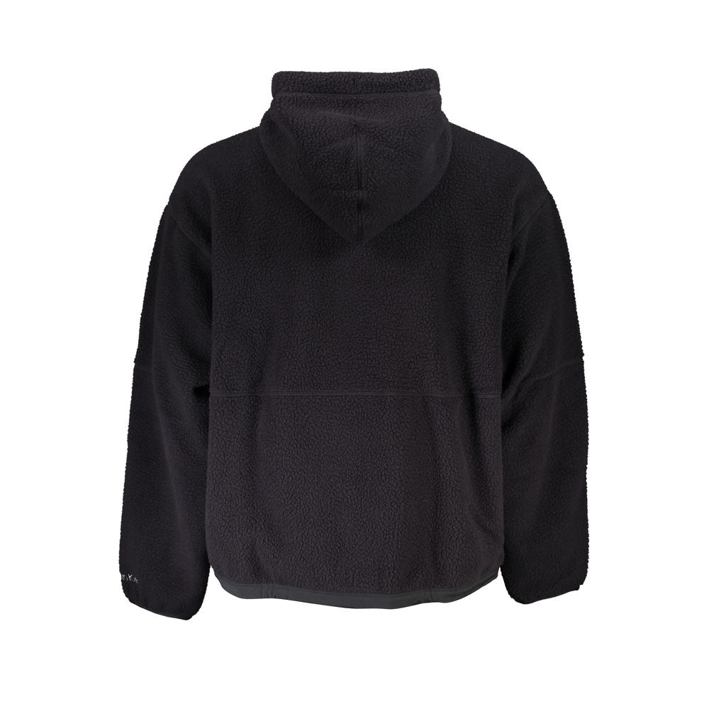 Hooded Sweater by Calvin Klein for men in polyester black showcases a discreet silhouette, finished with a discreet and for a discreet look.