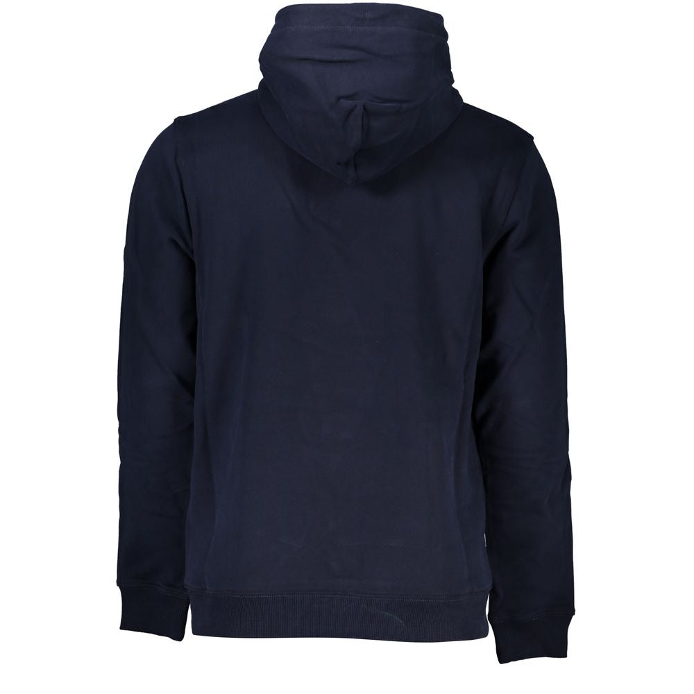 Hooded Sweatshirt Hoodie by Tommy Hilfiger for men in cotton blue & print features an avant-garde silhouette, showcasing a sophisticated hooded neckline and detail for a truly avant-garde finish.