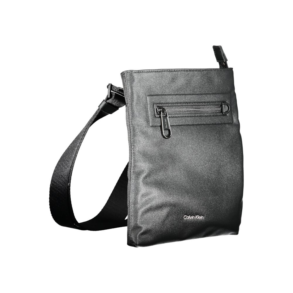Shoulder Bag by Calvin Klein for men in polyester black & signature features a statuesque silhouette, showcasing a secure zipper and statuesque external-pockets & internal-pockets with versatile shoulder-strap & adjustable-strap for a statuesque finish.