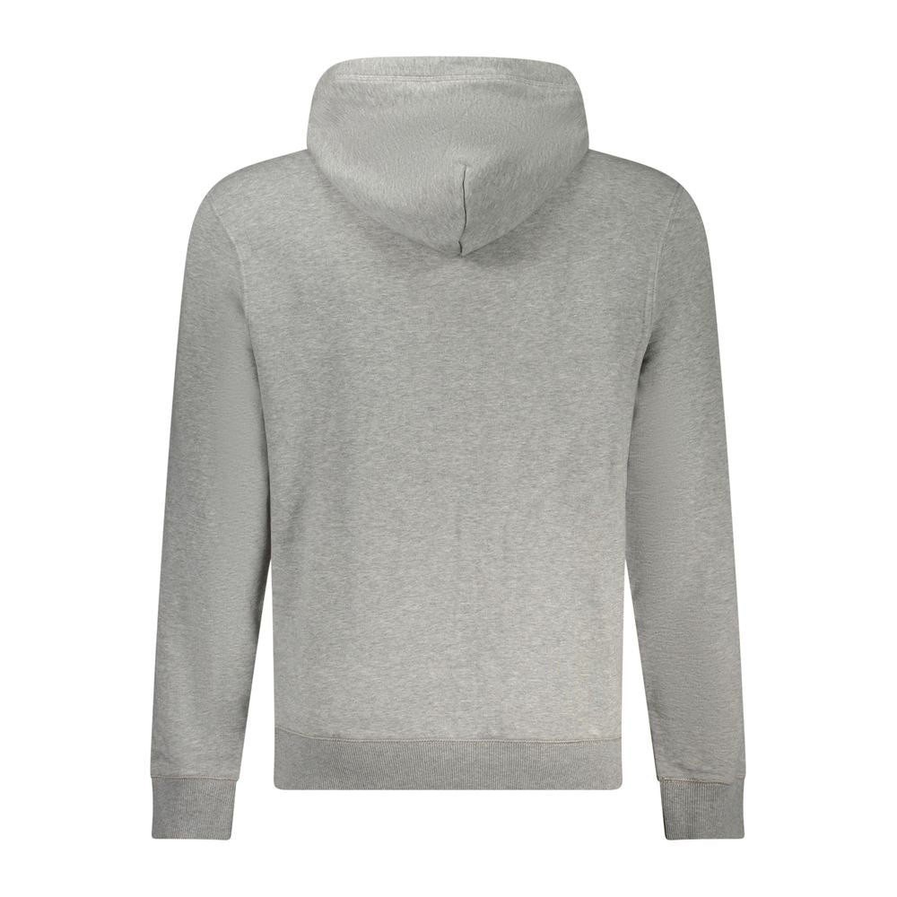 Hooded Sweatshirt Hoodie by Napapijri for men in cotton gray & print showcases a city-ready silhouette, artfully detailed with a signature and for a city-ready finish.