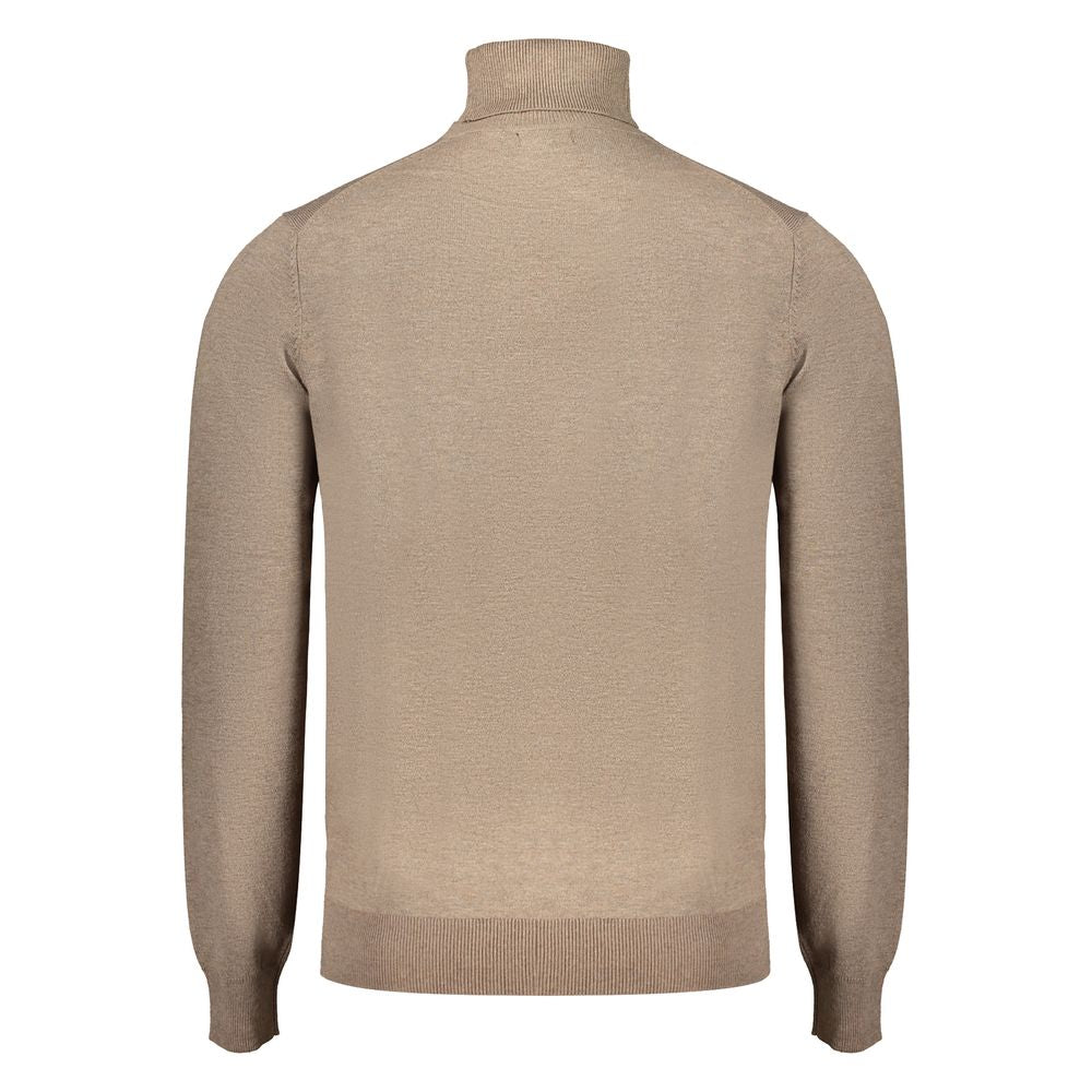 Norway 1963 Men's Turtleneck Polyester Sweater - Brown