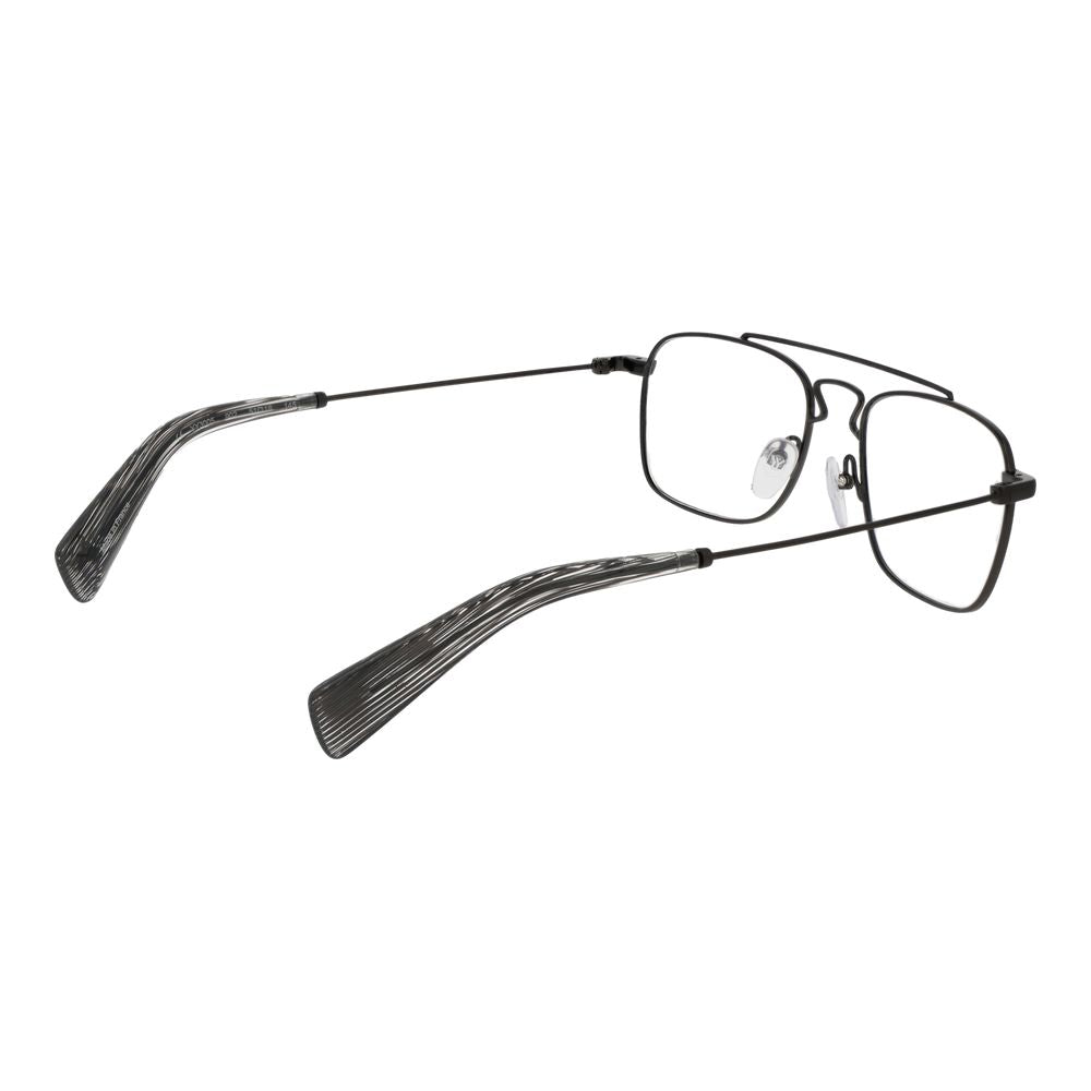 Eyeglasses Frames by Yohji Yamamoto for men in metal gray showcases a refined full-frame frame design with a refined gunmetal coloured frame finish for a refined and sophisticated look.