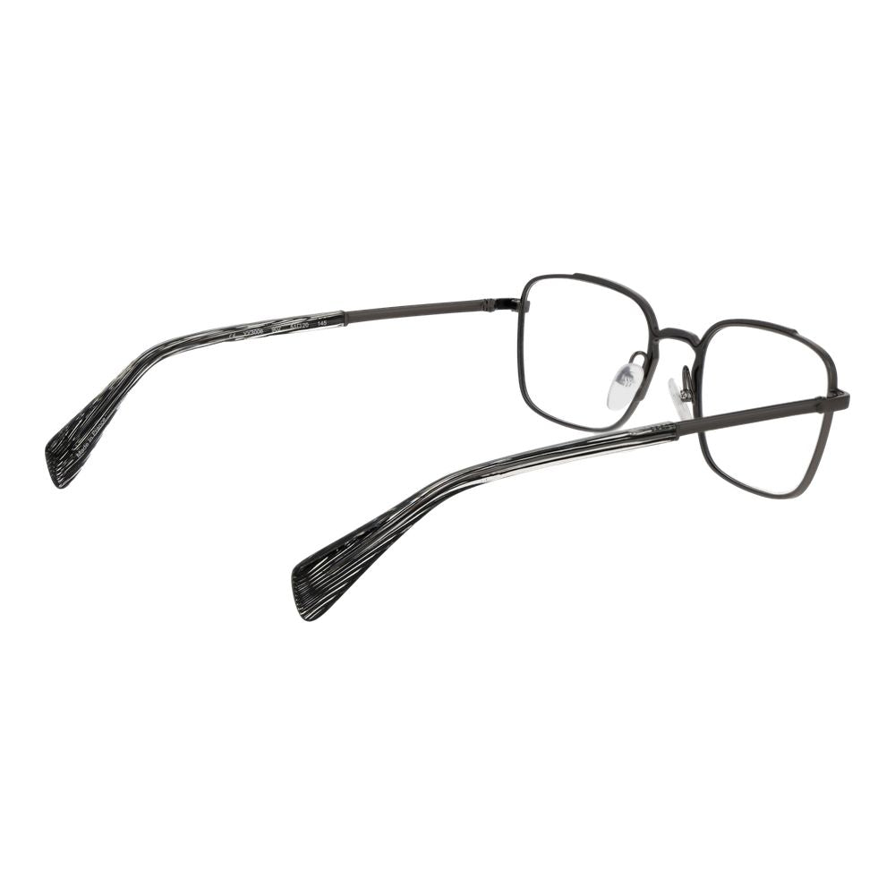 Eyeglasses Frames by Yohji Yamamoto for men in metal gray features an refined silhouette, showcasing a sophisticated gunmetal coloured frame and refined full-frame frame design for a refined look.