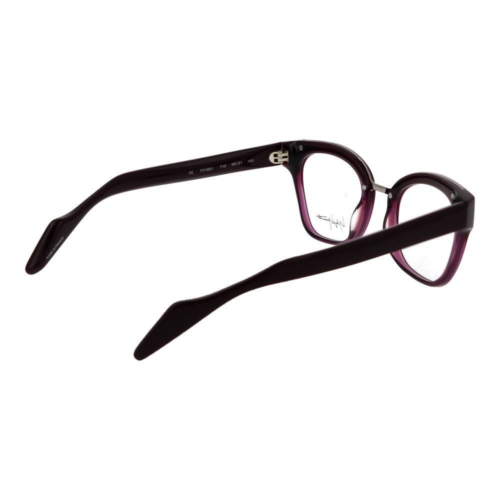 Eyeglasses Frames by Yohji Yamamoto for women in acetate and purple showcases a refined silhouette, detailed with a purple coloured frame finish and a sophisticated full-frame frame design.