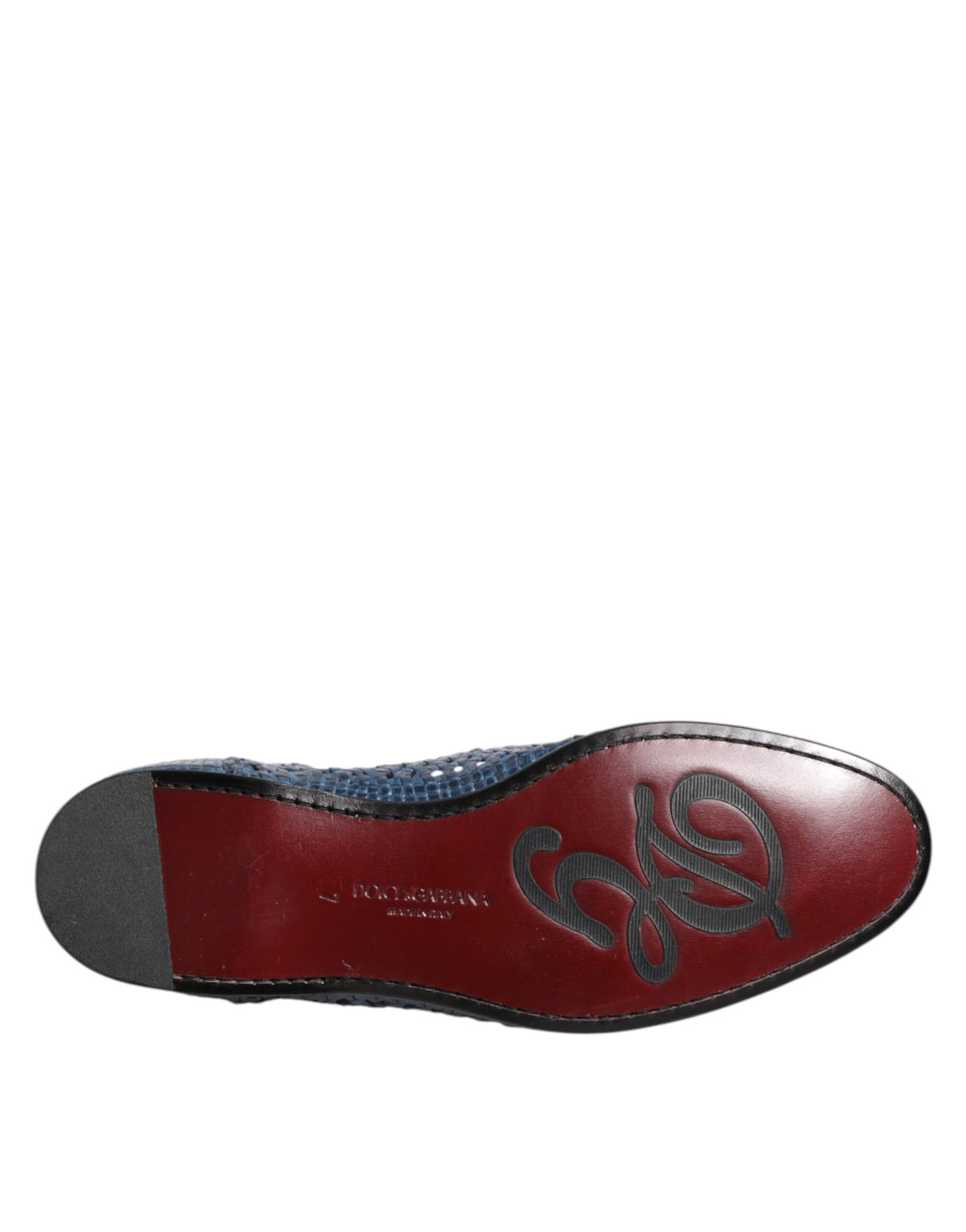 Dolce & Gabbana Men's Leather Loafer Slip-On Shoes - Blue