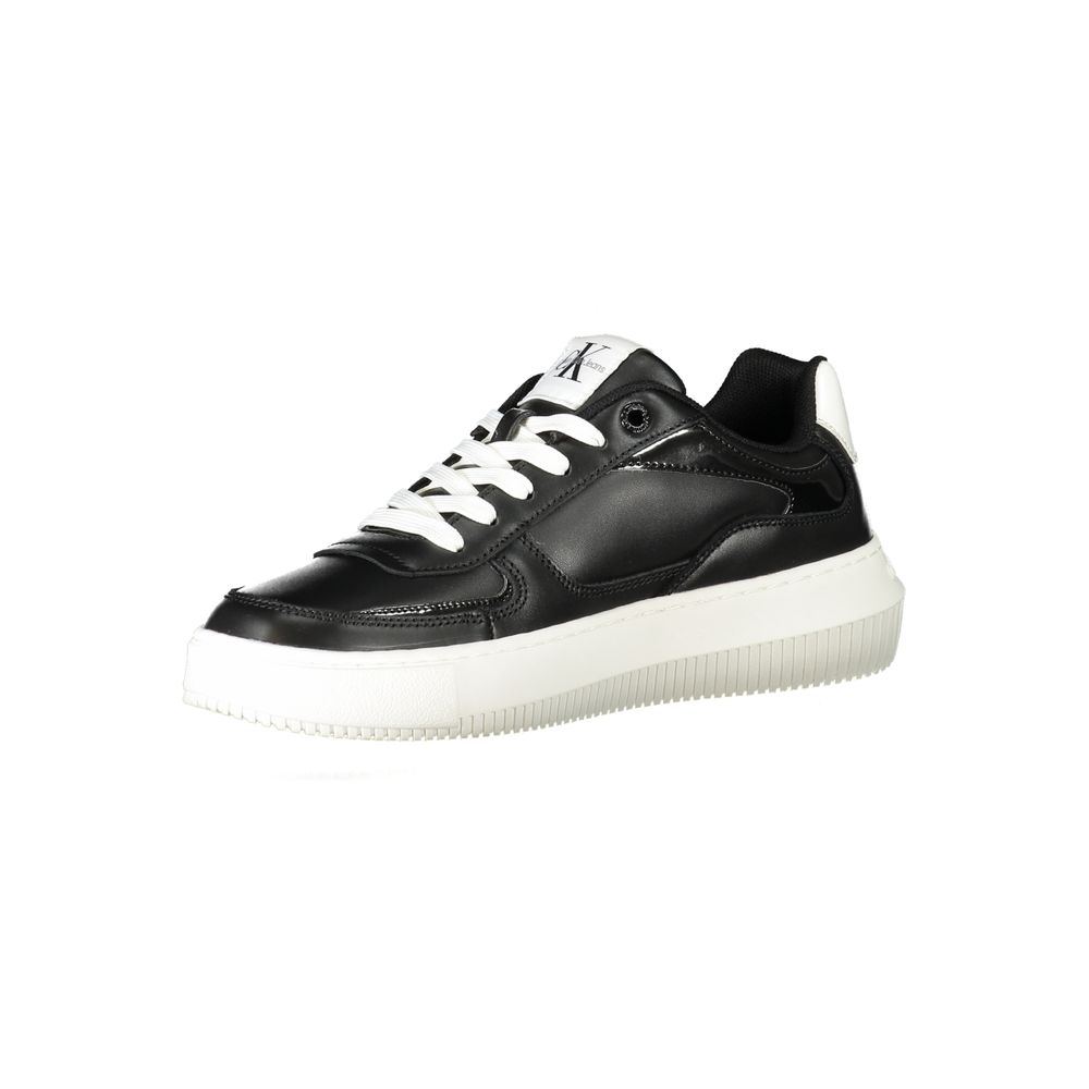 Sneakers by Calvin Klein for women in polyester & rubber black & print features an sumptuous silhouette, showcasing the premium Women's Fashion Polyester & Rubber Sneakers in a sumptuous fashion style that offers a sumptuous finish for refined style.