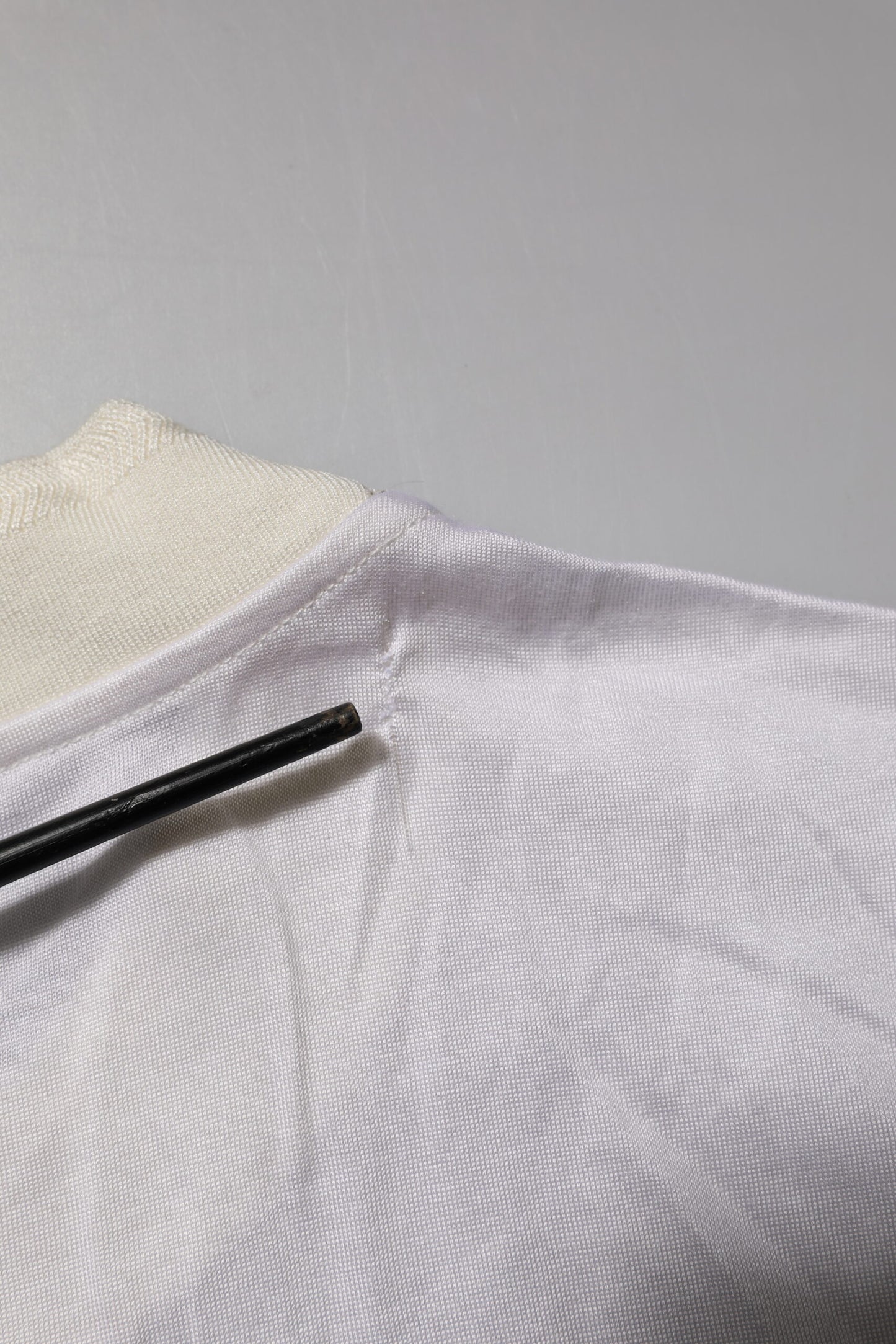 Dolce & Gabbana White Silk Crew Neck Long Sleeves T-shirt