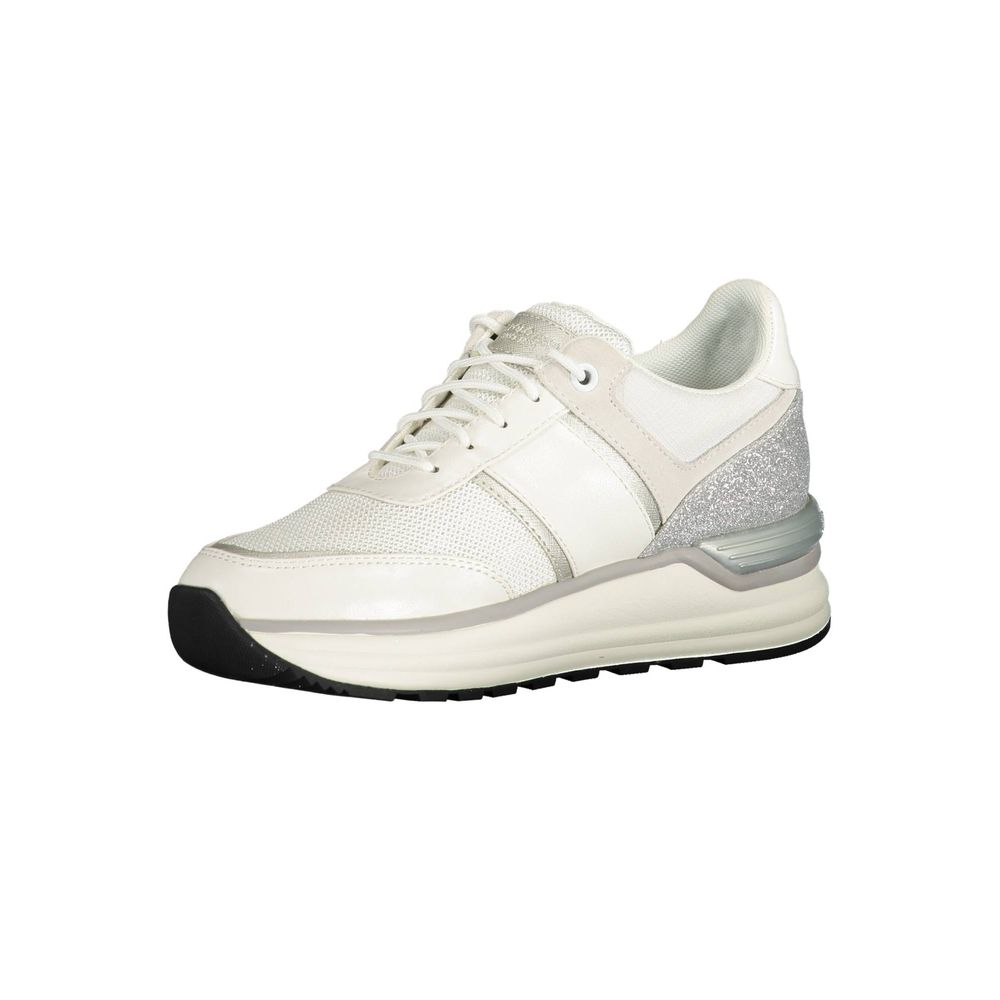 Sneakers by U.S. POLO ASSN. for women in polyester white features an fashionable silhouette, showcasing the premium Women's Fashion Polyester Sneakers in a fashionable fashion style that offers a fashionable finish for refined style.