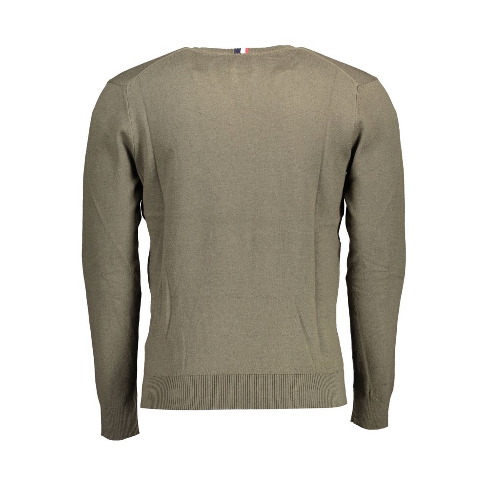 This Sweater by U.S. POLO ASSN. for men in cotton green presents a understated silhouette, featuring a sophisticated and for a understated finish.