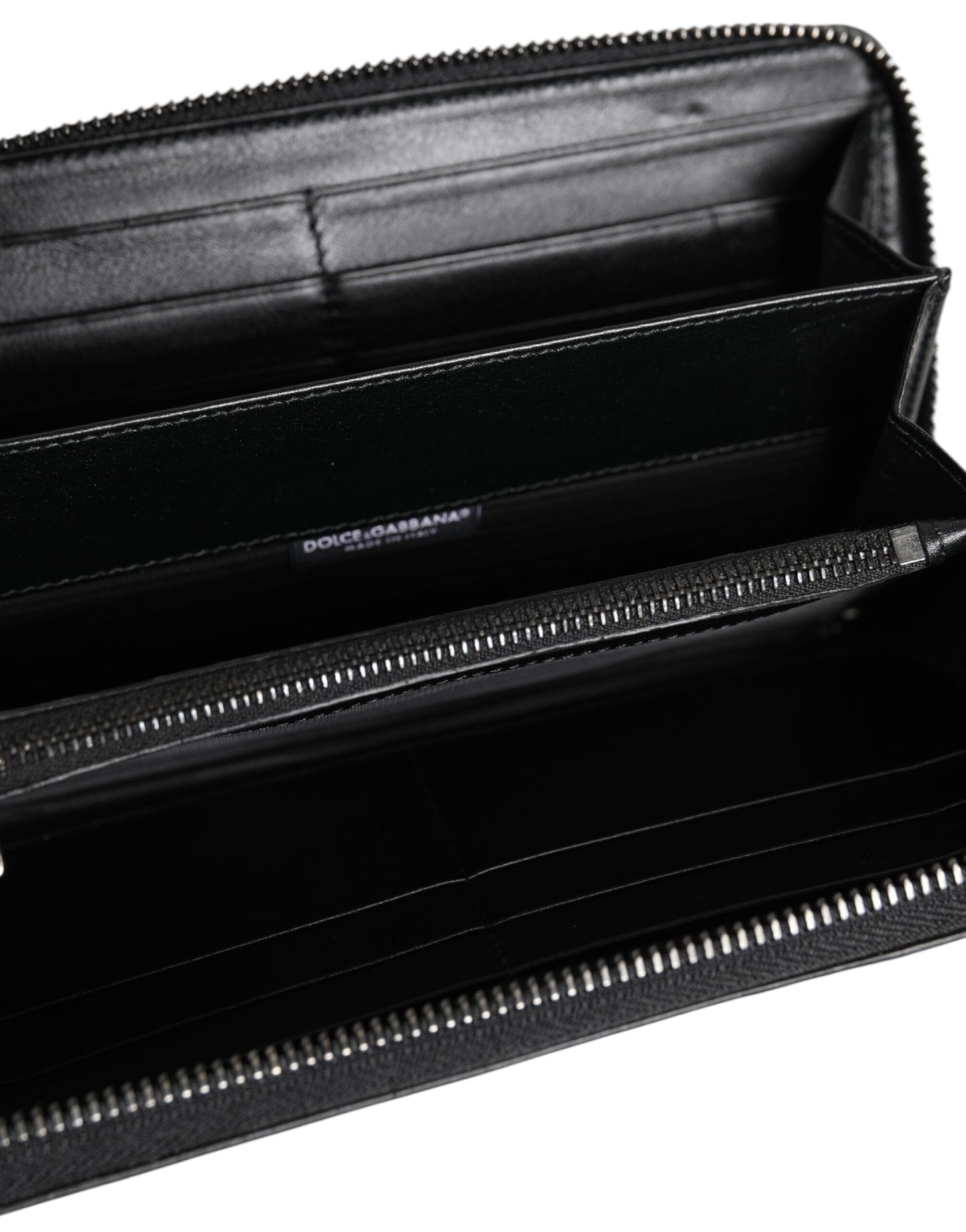 Cardholder Wallet by Dolce & Gabbana for men in exotic leather black, green & signature showcases a refined silhouette, artfully capturing the essence of the refined Exotic Leather Cardholder Wallet design with functional card-organization.