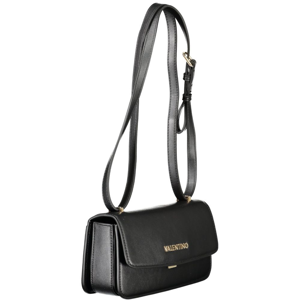 This Shoulder Handbag by Mario Valentino for women in polyethylene and black presents a sculptural silhouette featuring a secure zipper, ample external-pockets & internal-pockets, and versatile shoulder-strap & adjustable-strap for a sculptural finish.