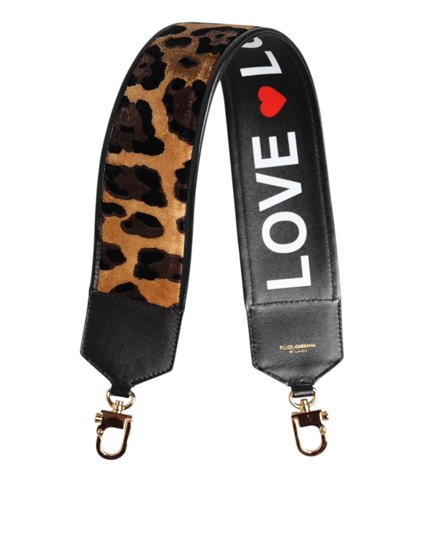 Shoulder Strap by Dolce & Gabbana for women in calfskin leather black, leopard-print & print features a effortlessly chic design, perfectly complementing the signature look of the Calfskin Leather Shoulder Strap.