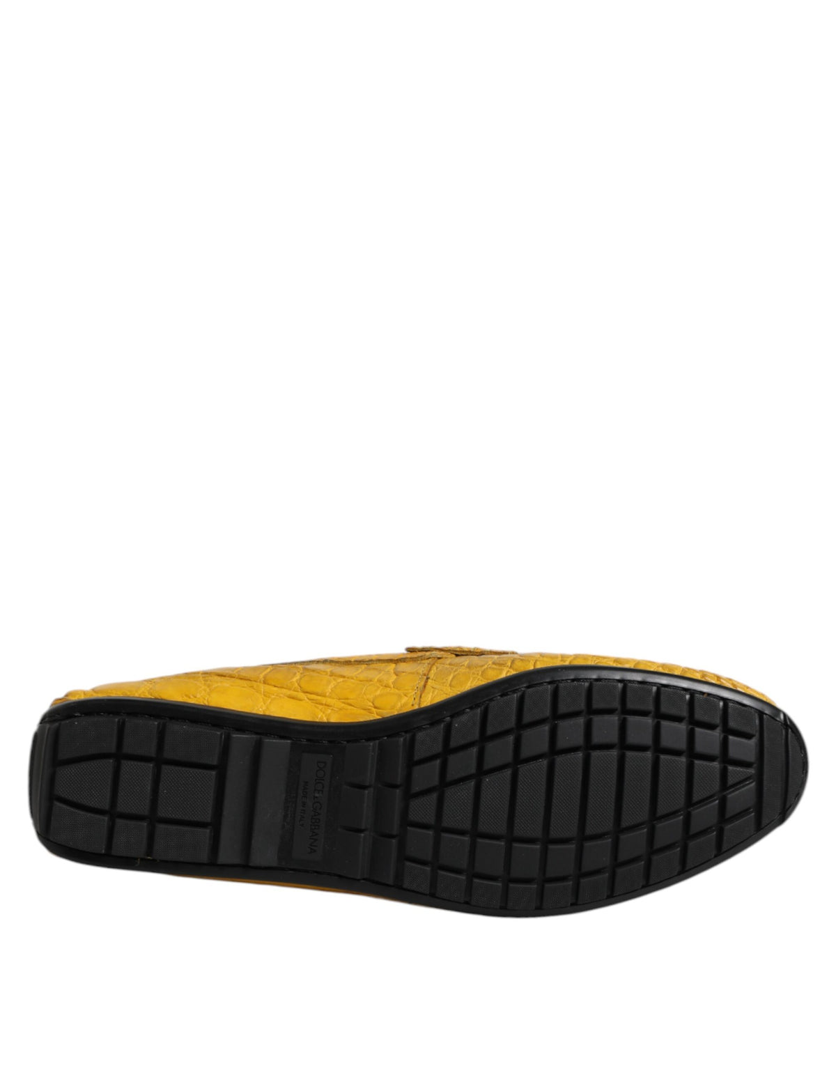 Dolce & Gabbana Men's Caiman & Exotic Leather Loafer Slip-On Shoes - Yellow