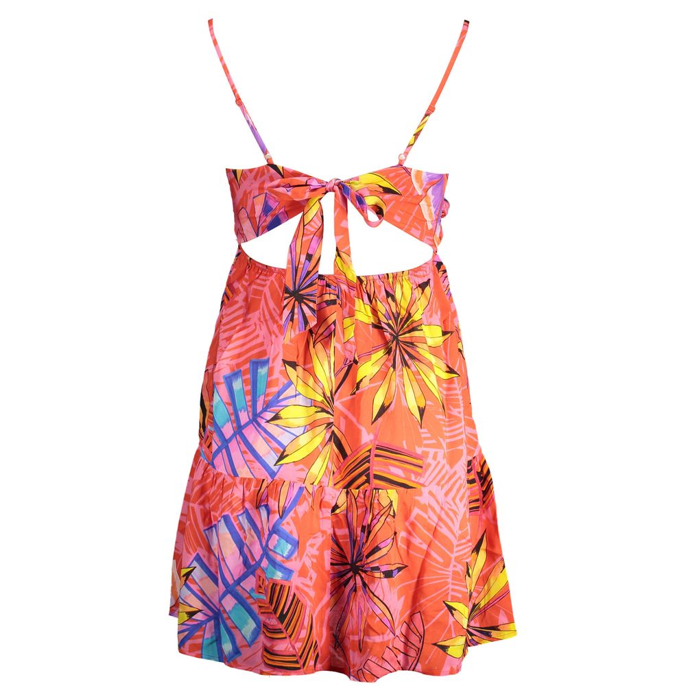 Dress by Desigual for women in polyester red features an cute silhouette, detailed with a and that elegantly flows into a cute short.