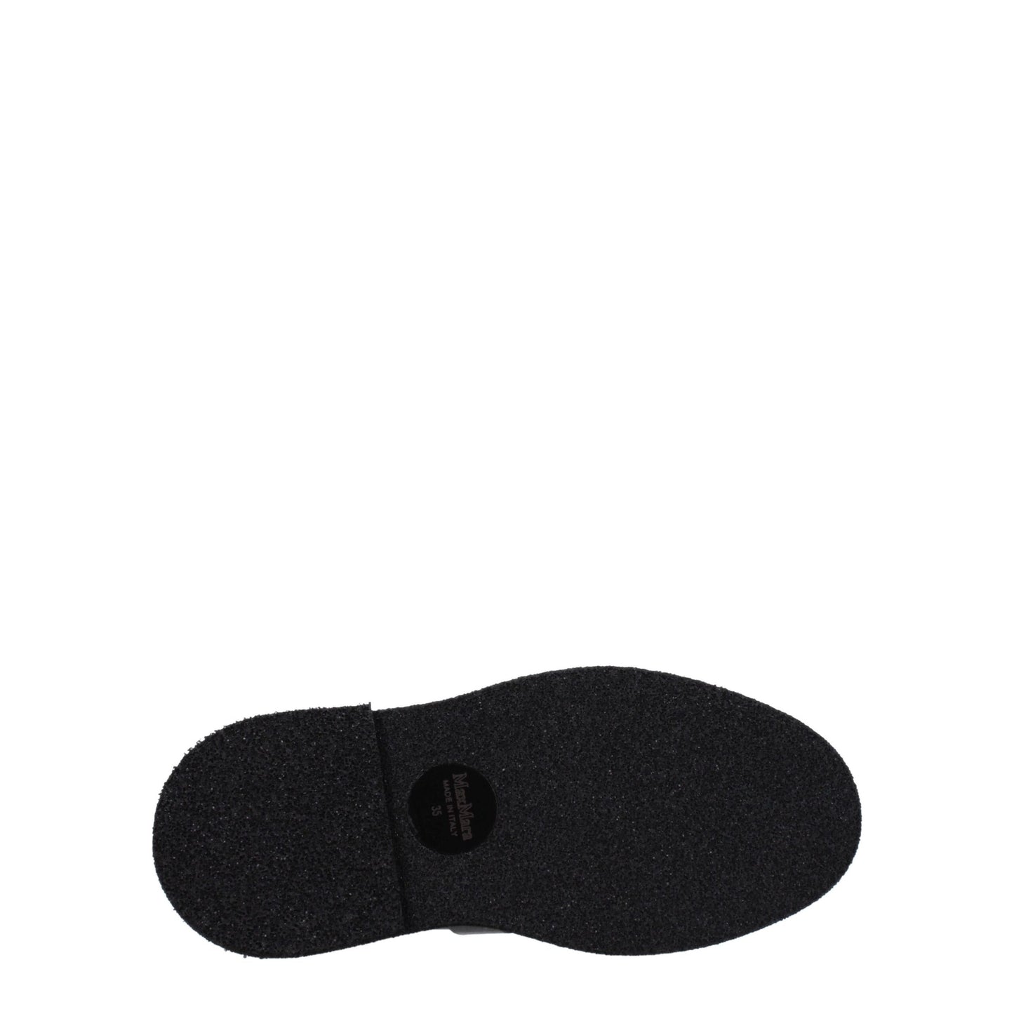 Max Mara Unisex Leather & Rubber Flat Derby Lace-Up Shoes - Black