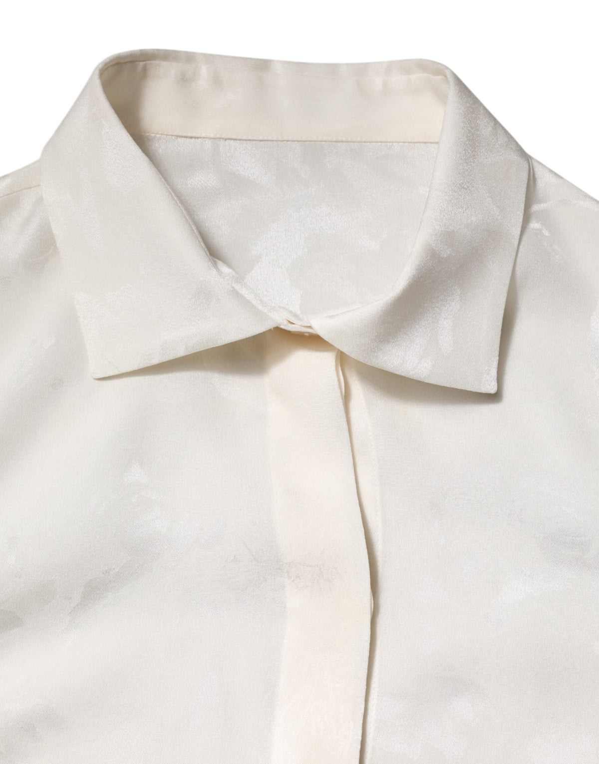 Dolce & Gabbana Women's Long-Sleeve Silk Blouse - White