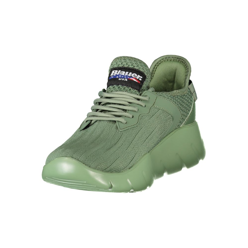 Sneakers by Blauer for men in polyester & polyethylene green & print presents a sumptuous silhouette, artfully capturing the essence of the Aren Men's Fashion Polyester & Polyethylene Sneakers with its sumptuous fashion style design.