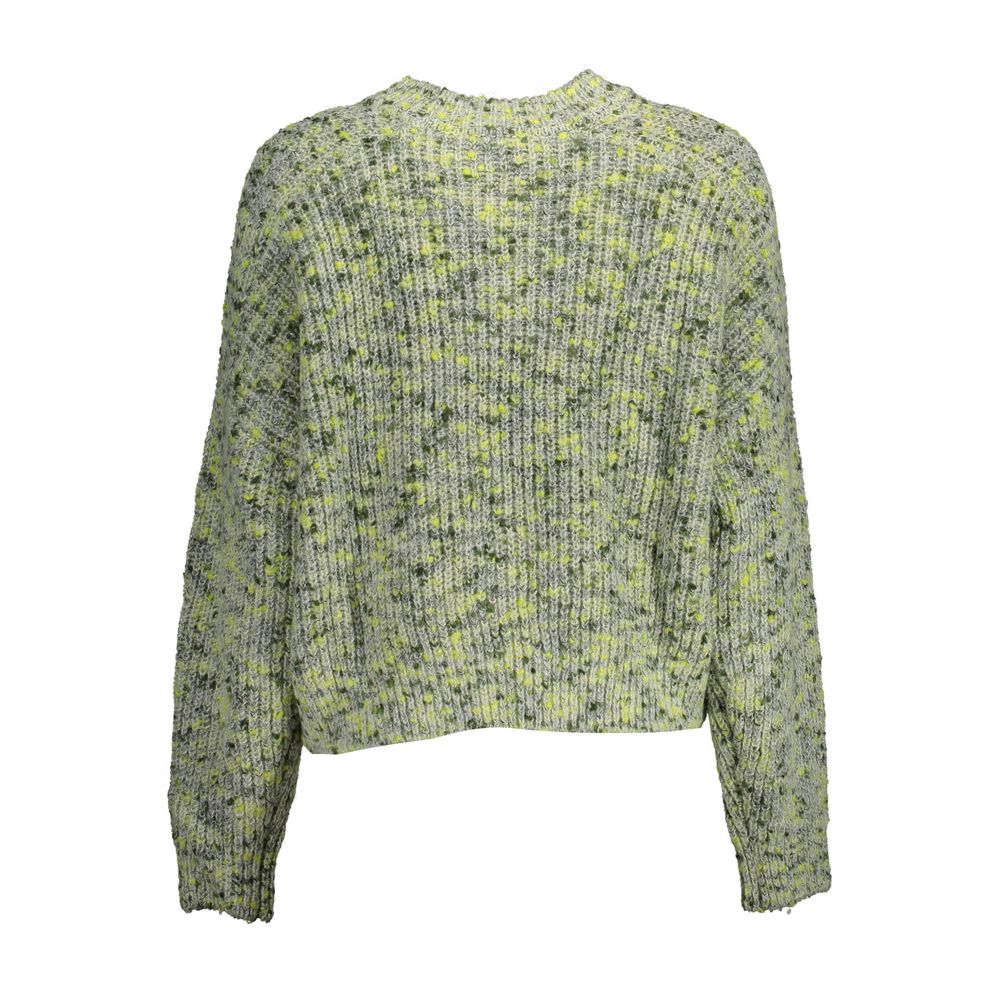 Sweater by Desigual for women in polyester green showcases a downtown chic silhouette, artfully finished with a downtown chic and for a sophisticated, high-end look.