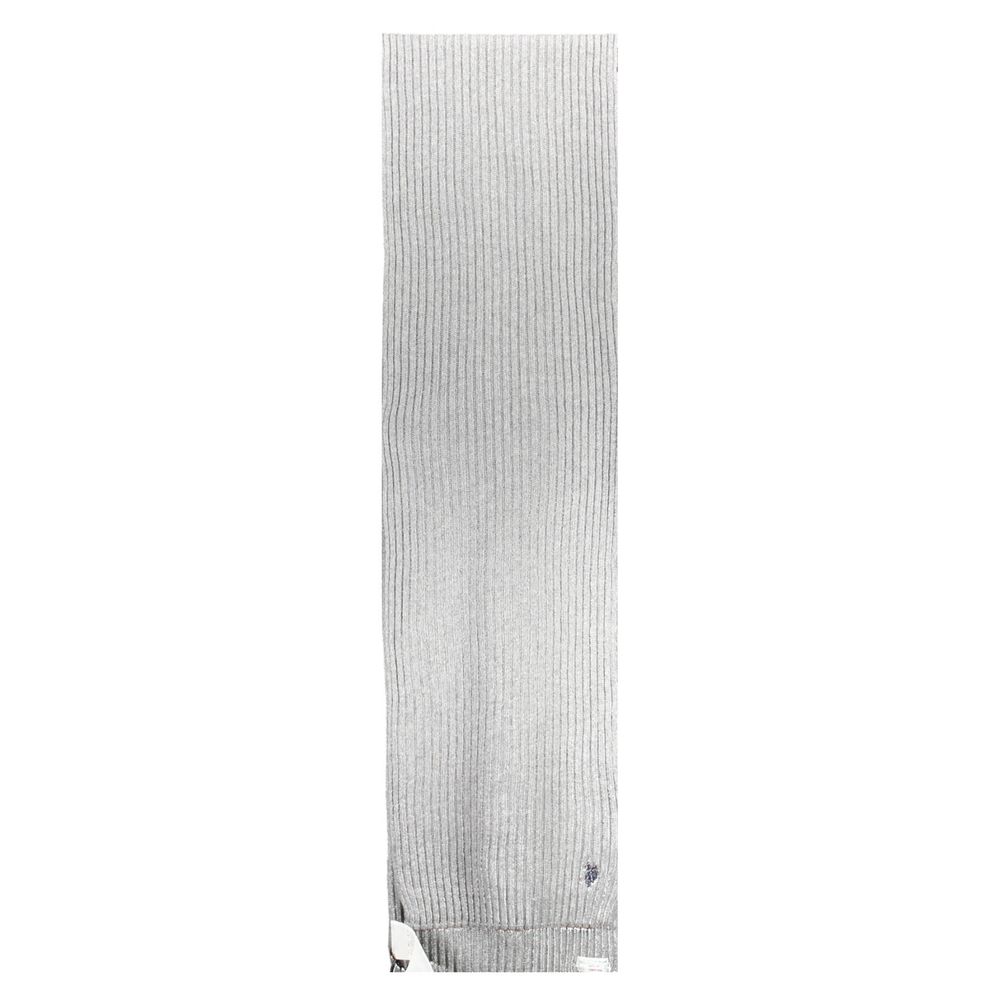 Scarf by U.S. POLO ASSN. for men in wool gray showcases a ethereal silhouette, artfully capturing the essence of the ethereal Wool Scarf design for a sophisticated look.