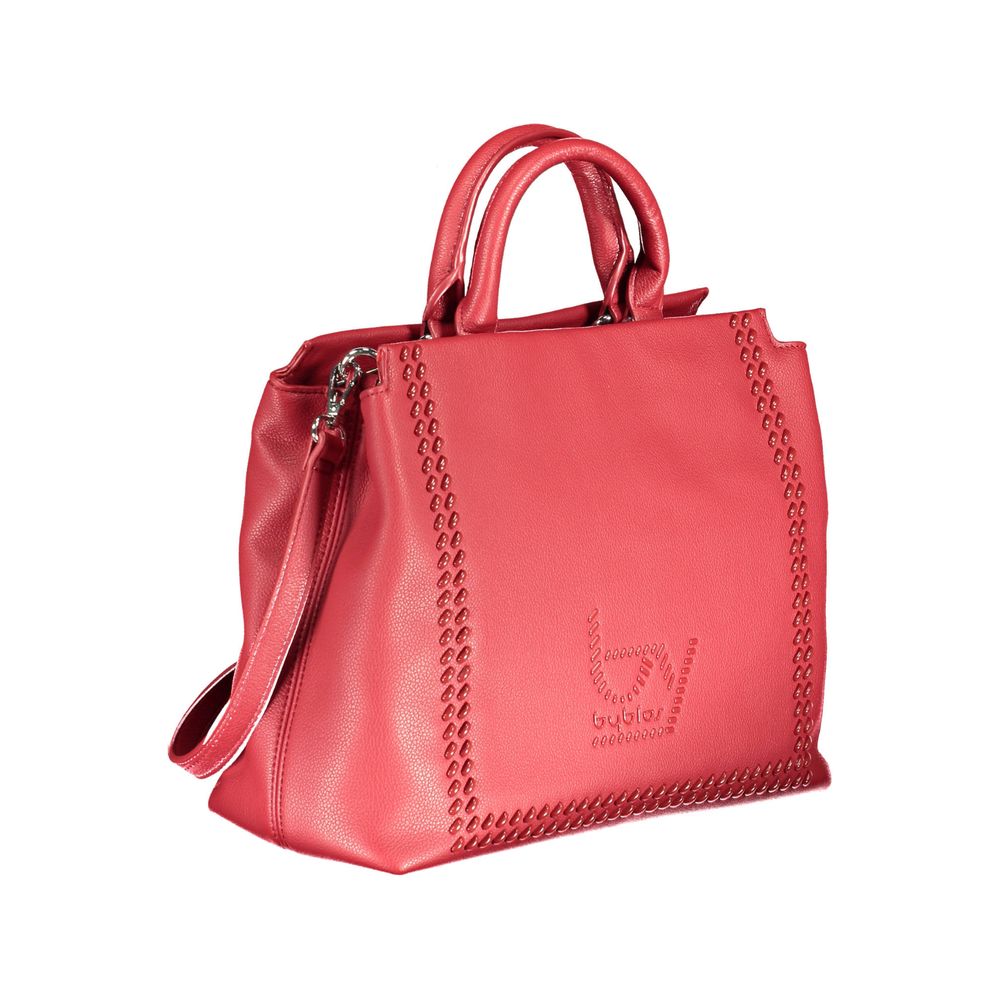 Shopper Convertible Handbag by BYBLOS for women in polyethylene faux leather red features a refined silhouette, showcasing a secure and refined built-in-compartments, document-holder & internal-pockets with versatile shoulder-strap, adjustable-strap & handle for a refined finish.