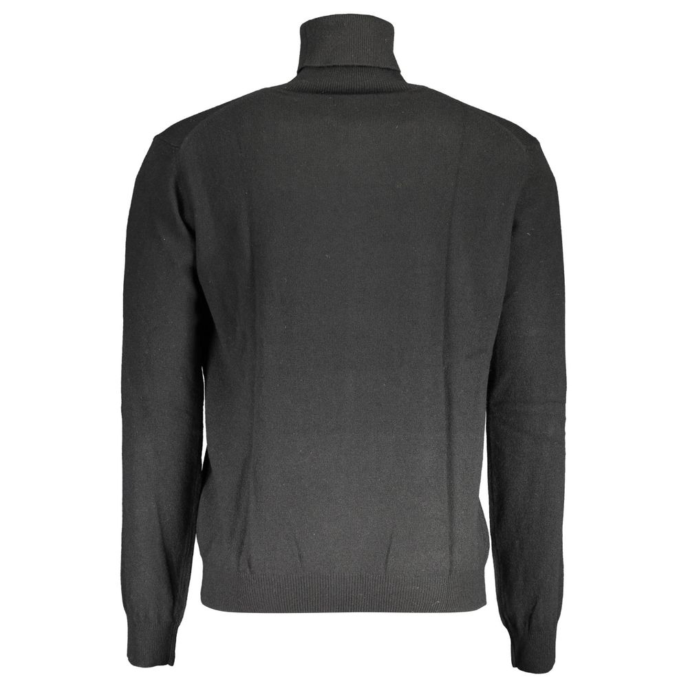 Sweater by La Martina for men in wool black showcases a sumptuous silhouette, artfully finished with a sumptuous and for a sophisticated, sumptuous look.