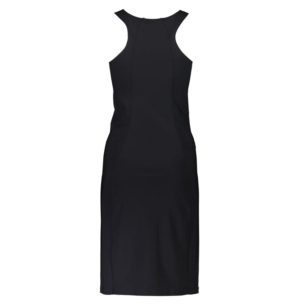 Dress by Patrizia Pepe for women in elastane black showcases a striking silhouette, elegantly detailed with a , refined , and a striking for a striking finish.