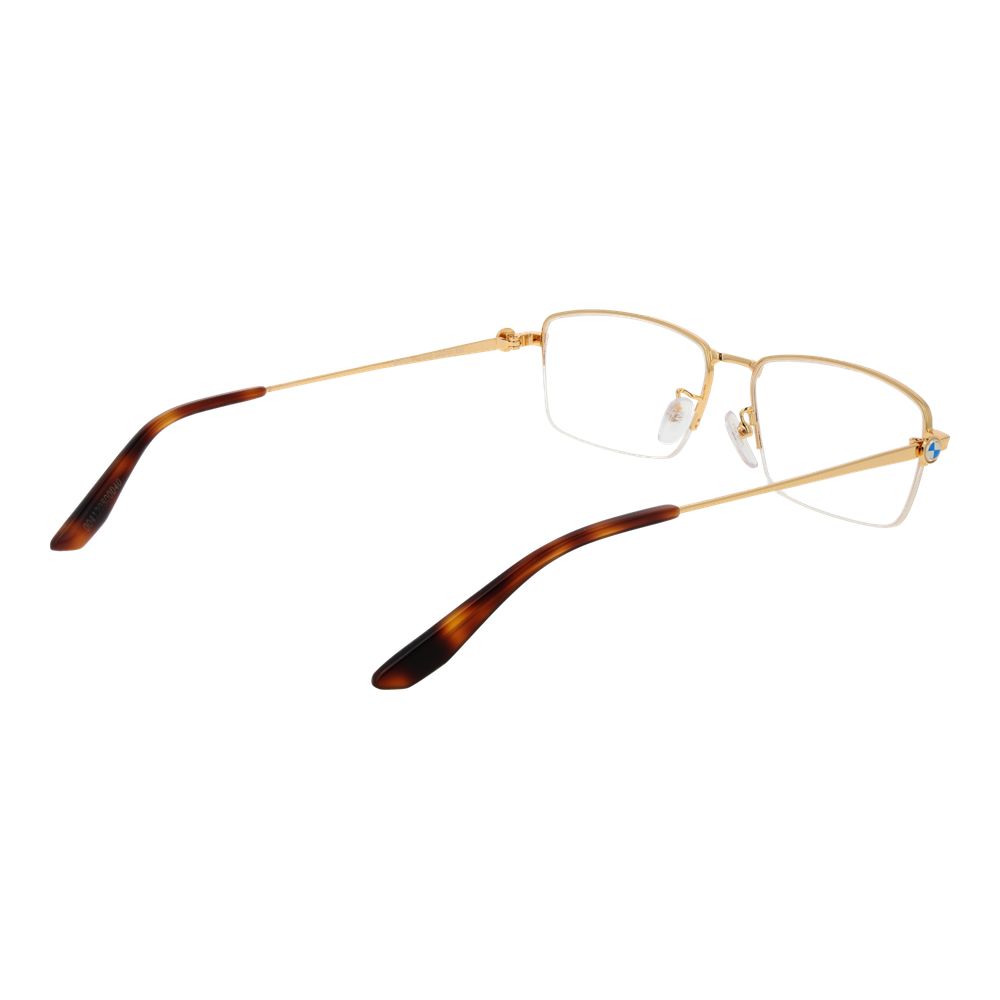 BMW Men's Rectangle Half-Rim Metal Eyeglasses Frames - Gold
