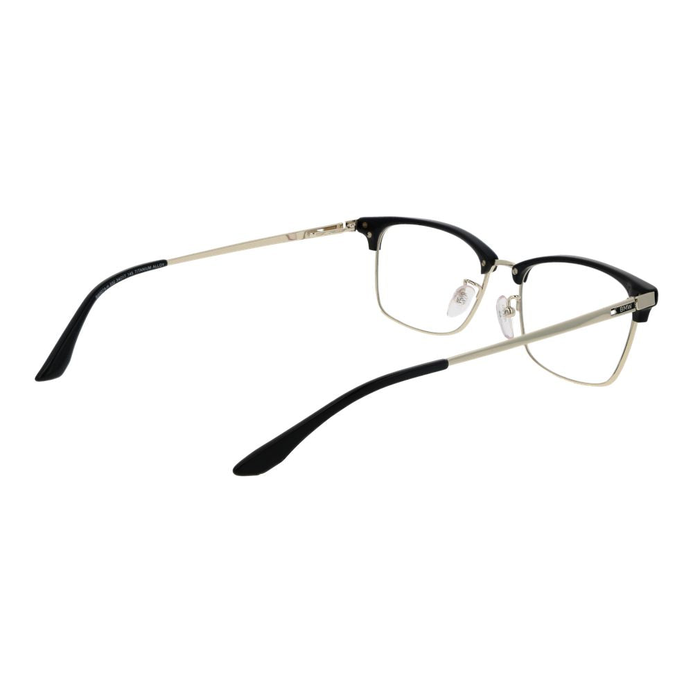 Eyeglasses Frames by BMW for men in titanium black features a refined silhouette, showcasing a refined black coloured frame and full-frame frame design for a sophisticated, premium look.