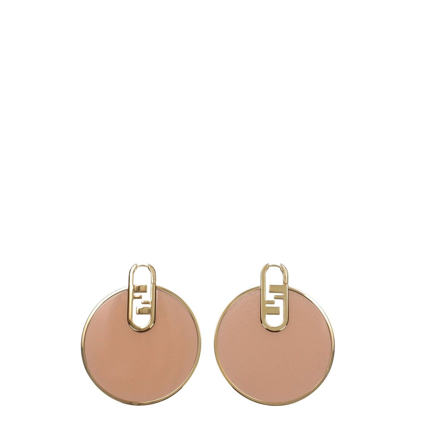 Earrings by Fendi for women in silk gold & pink showcases a artisanal silhouette, artfully capturing the essence of Women's Gold & Plexiglass Earrings with its exquisite .