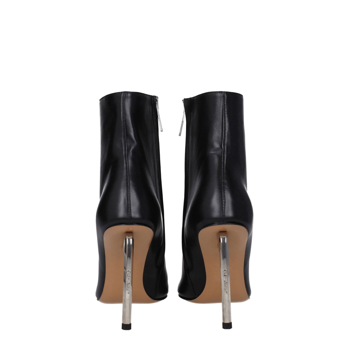 High-Heel Ankle Boots by Off-White for women in leather black, silver & white features an enchanting design from the Women's Leather High-Heel Ankle Boots collection, highlighting a enchanting high-heel 10-cm-heel and for a refined look.