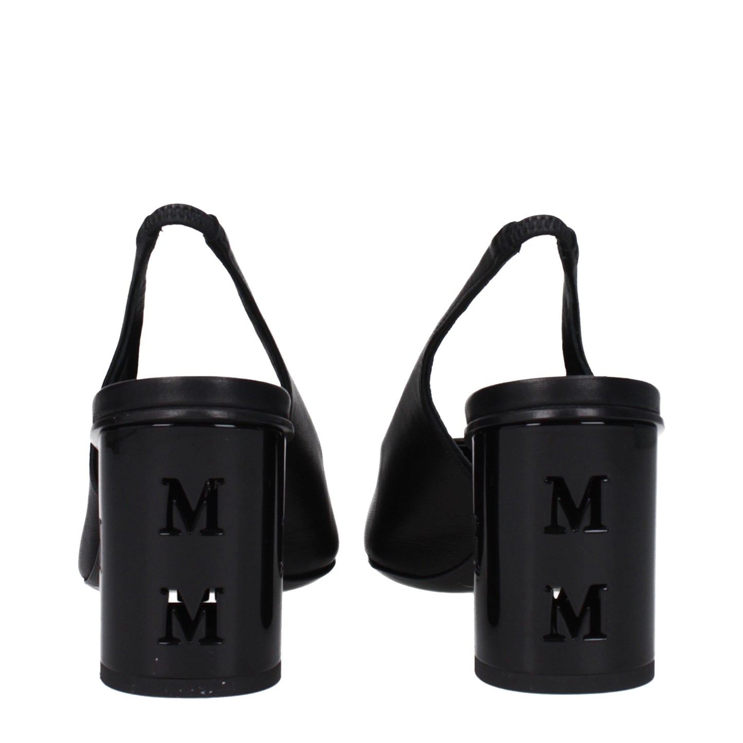 Mid-Heel High-Heel Sandals by Max Mara for women in leather black features an effortlessly chic silhouette from the Women's Leather Mid-Heel High-Heel Sandals collection, showcasing a effortlessly chic high-heel 7-5-cm-heel mid-heel and elegant round toe style.